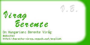 virag berente business card