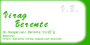 virag berente business card